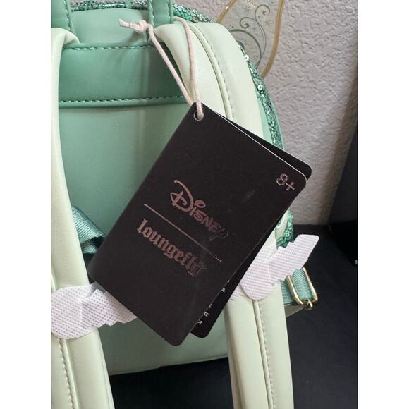 Loungefly Disney Tinker Bell Figural Winged Mini Backpack from Peter Pan New - Picture 5 of 6